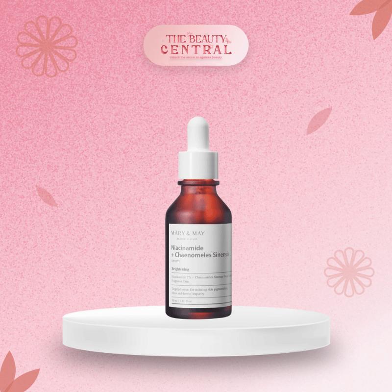   KHÔNG HỘP  Tinh Chất Dưỡng Sáng Da Mary&May Niacinamide + Chaenomeles Sinensis Serum 30ml 