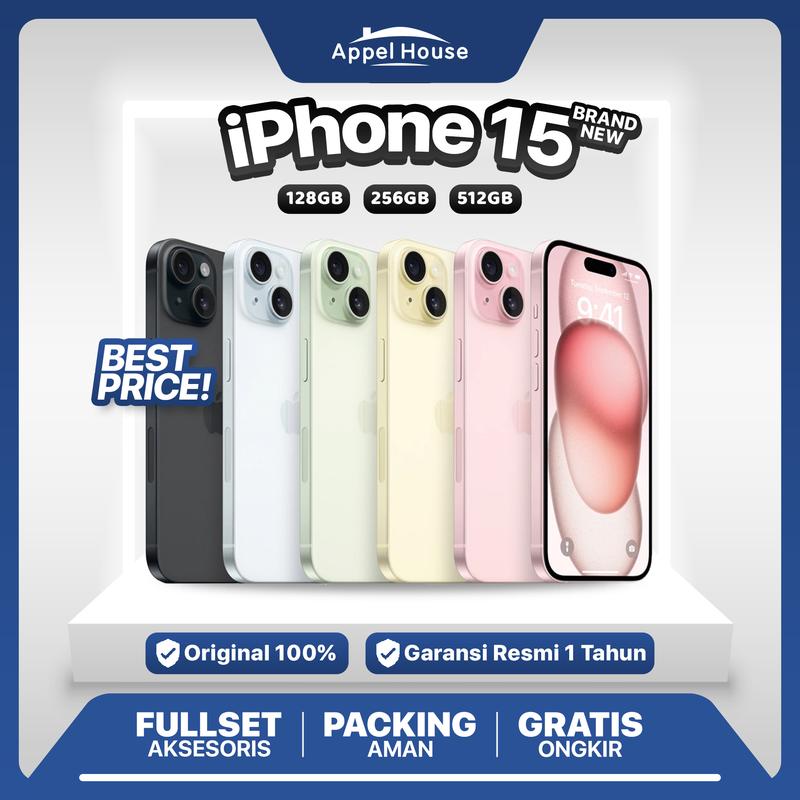 (Special Live) iPhone 15 128GB Garansi Resmi Indo 1 Tahun ibox tam GDN 1