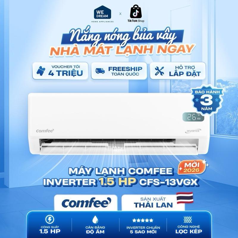 CFS-13VGX I Máy Lạnh Comfee Inverter Tiết Kiệm Điện 12.000BTU/1.5HP/1.5Ngựa Model 2026