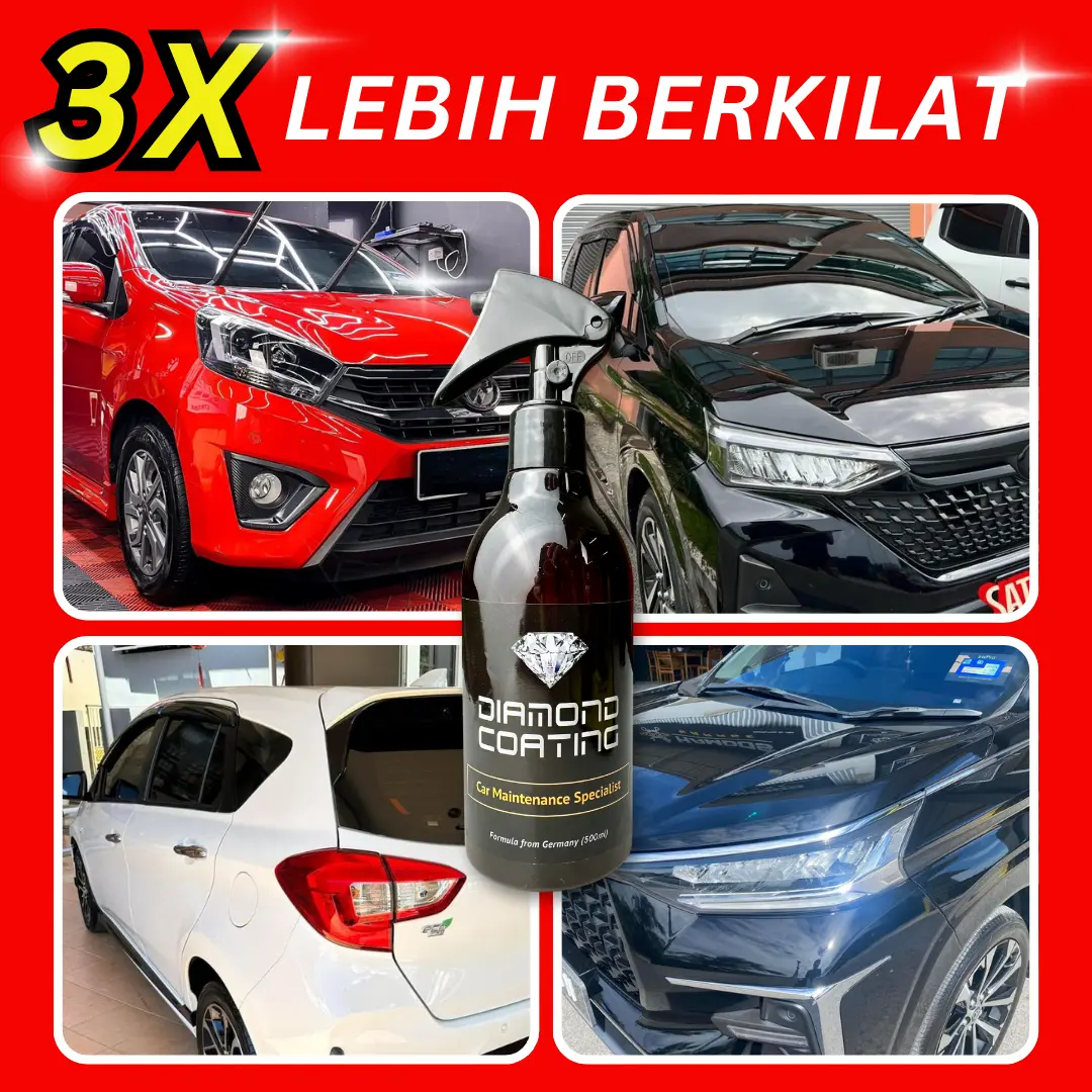 500ml Diamond Coating [BIG BOTTLE] Ceramic Quick Coating Spray Polish Headlamp