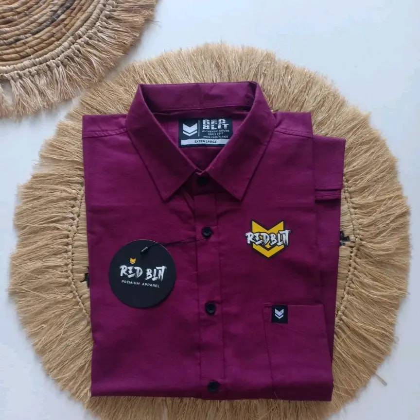 Kemeja Polos Lengan Pendek Bahan Katun Model Slimfit Kemeja Pria Casual