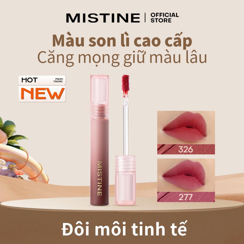 COD MISTINE Nhung Mờ son môi Kết Cấu Tiên Tiến Sương Mù Mềm Mại Nhẹ Nhàng Và Thanh Lịch hồng tím sắc tố cao lip gloss 2.6g
