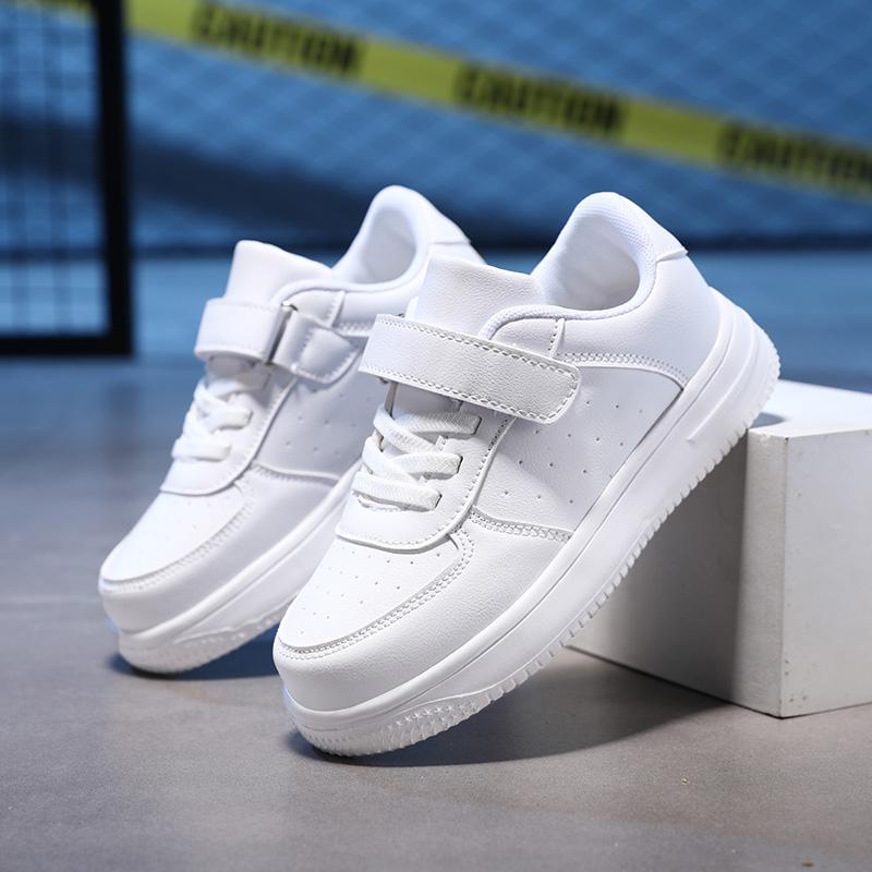 Product Introduction of JINTOHO 2024 Children Shoes Boy Sneakers PU Leather Flat Comfortable Black White Casual Sneakers Kids Tennis Skateboard Shoes for Boy 26