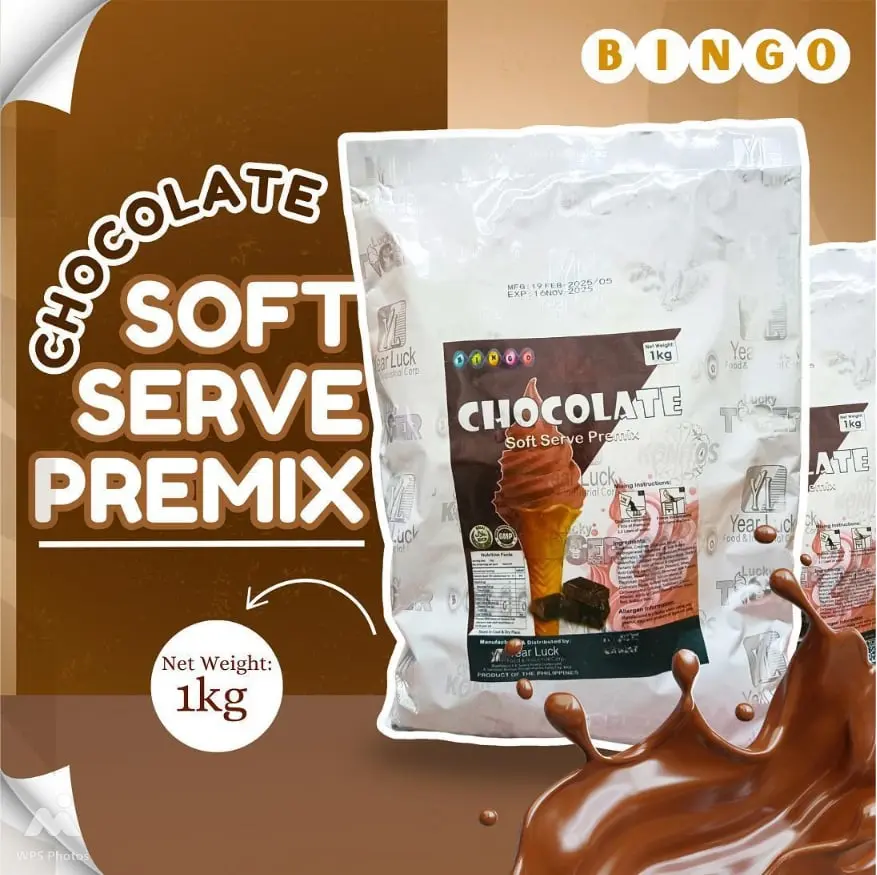 BINGO Chocolate Soft Serve Powder Premix 1kg