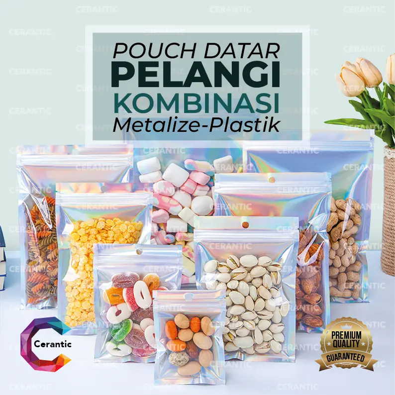 Kantong / Pouch Datar - Plastik Klip Warna Warni Pelangi Semua Ukuran 0