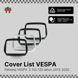Cover Lis Frame Lampu Depan Headlamp VESPA S 150 125 tahun 2013-2020