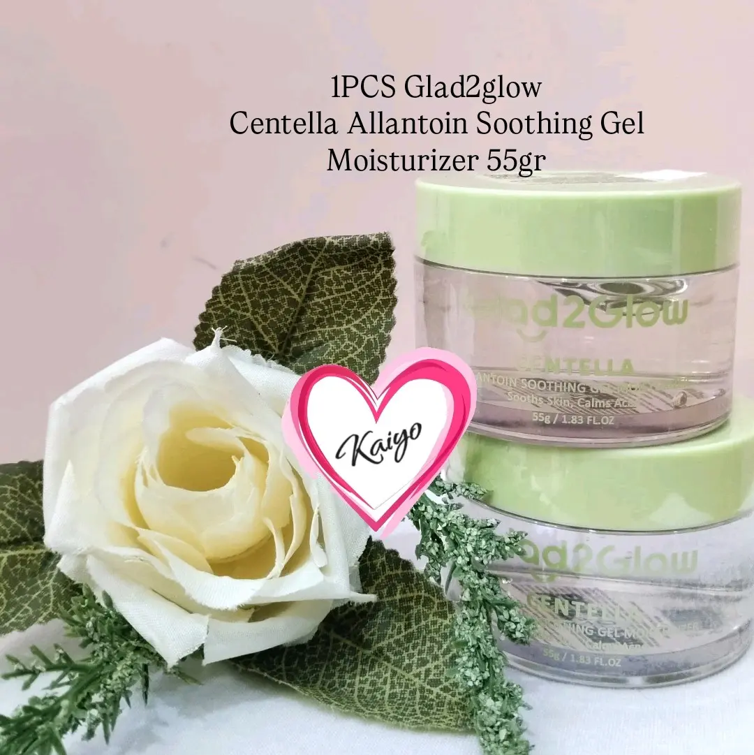 •KAIYO• Glad2glow centella allantoin soothing gel moisturizer 55g berjerawat wajah cooling lactic silver pelembab acid hyaluronic Perawatan Bruntusan Extract Hitam Mencerahkan