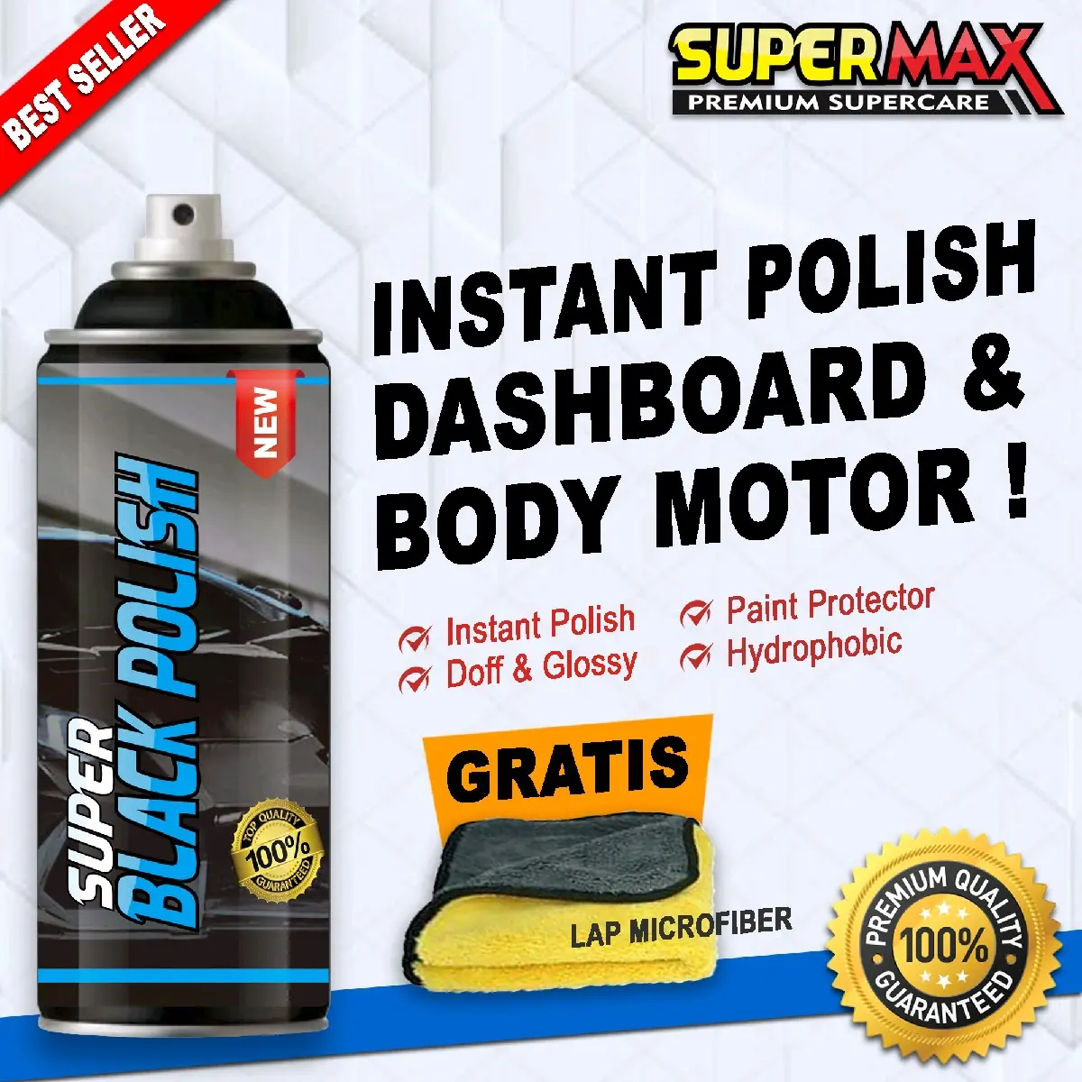 AUTO MENGKILAP SUPER BLACK POLISH,PENGHITAM/PENGKILAP BODY MOTOR