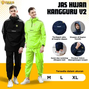 Jas Hujan Dewasa Setelan Pria Wanita Anti Air Twins19 Waterproof Zipper