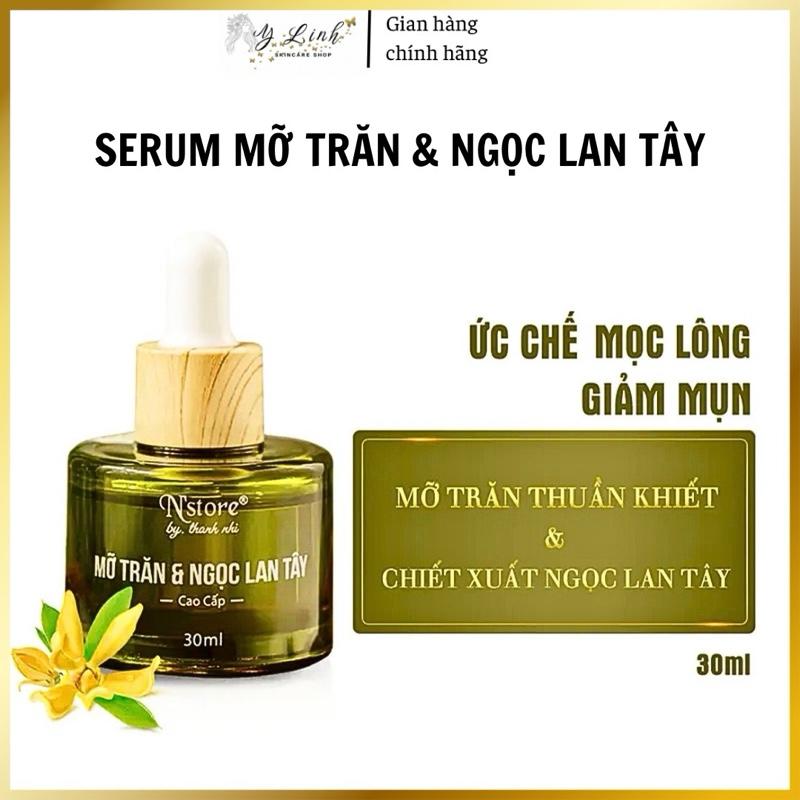 SERUM MỠ TRĂN & NGỌC LAN TÂY NSTORE BY THANH NHI, GIÚP ỨC CHẾ MỌC LÔNG, GIẢM MỤN, GIẢM THÂM SẠM, NÁM DA, DƯỠNG DA HÀNG NGÀY, CẤP ẨM Women Nữ