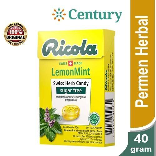 Gambar RICOLA LEMON MINT 40GR SF / PERMEN / MAKANAN RINGAN dari Century Healthcare Express Kota Administrasi Jakarta Pusat Tokopedia
