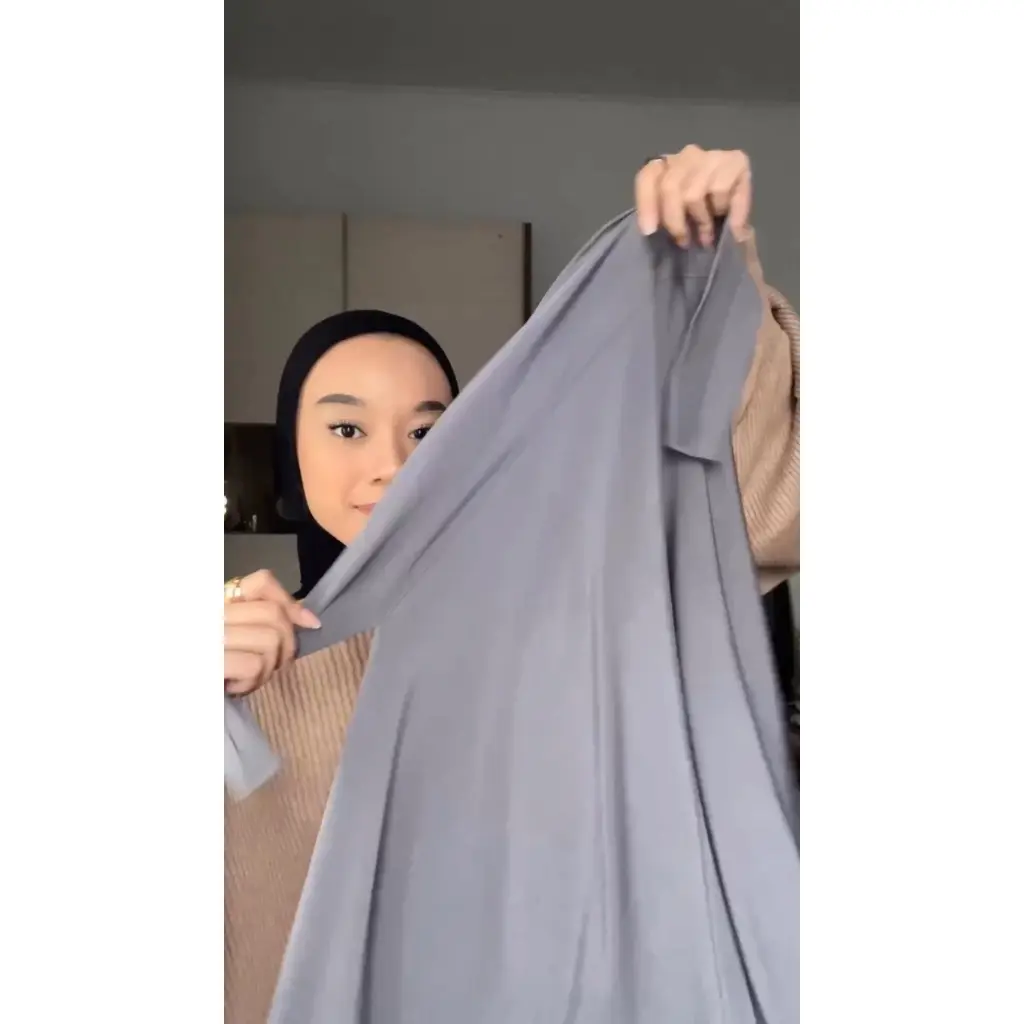 Hijab Segitiga Oval Tali Inara Jersey | Jilbab Malay Segitiga Oval Tali Jersey Kerudung Instan Muslim Syari Bergo