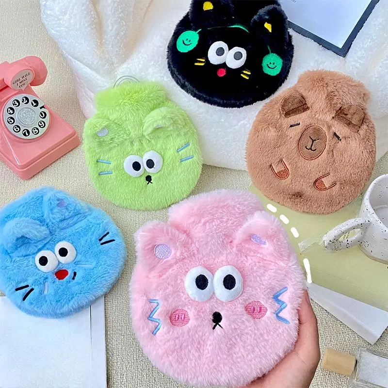 [randomstuff] Pouch Air Panas Bentuk Bulat Motif Kucing Capybara Kompress Hot Water Compress Air Panas Dingin Hot Water Bag Anti Bocor Sarung Bulu Lembut Unik Berkualitas Penghangat Badan Aesthetic