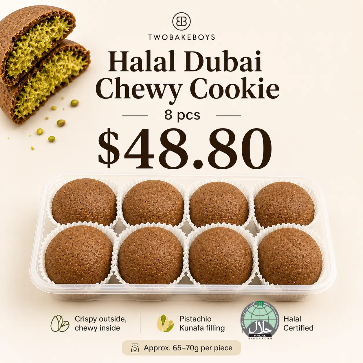 Halal Dubai Chewy Cookie Collections (Handcrafted) - TikTok Shop