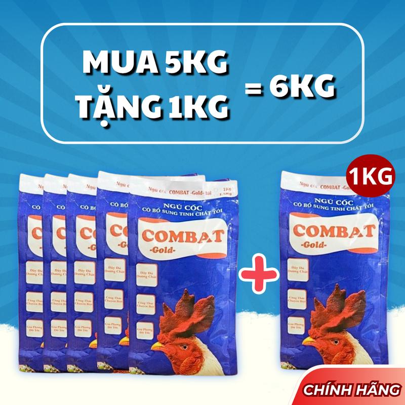  Mua 5 Tặng 1  6kg  - Ngũ Cốc Hàng Cao Cấp Loại 1 - Đầy Đủ Dinh Dưỡng Phát Triển Lông Mau Lên Tay  COMBAT GOLD  