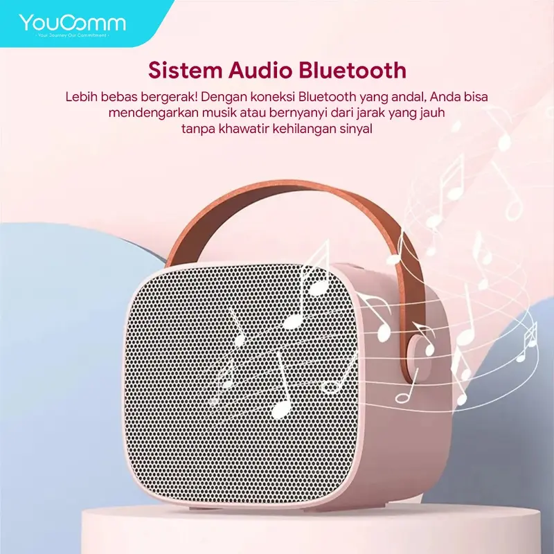 Youcomm Karaoke Mini Speaker Microphone Karaoke Premium Set Speaker Bluetooth Wireless With Mic Karoke Bluetooth Full bass Portable Speaker K1 5