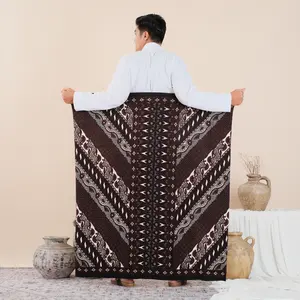 AT-THAR Sarung Batik Sogan Eksklusif Premium Sarung Dewasa Gus Iqdam Modern Terbaru
