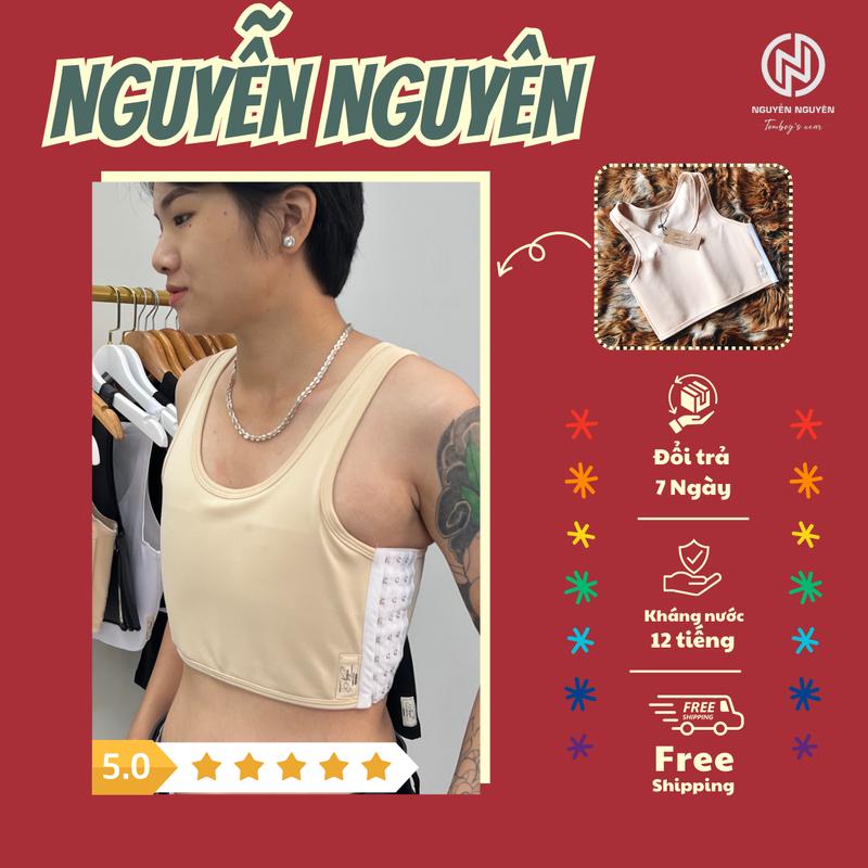 Áo Gen Thun Viền Cài Hông - Áo Lót Bó Nịt Định Hình Ngực Tomboy Thể Thao Tập Gym Nữ Ba Lỗ Thun Trơn Gen Thun Có Viền Cài Hông Bigsize Nguyễn Nguyên