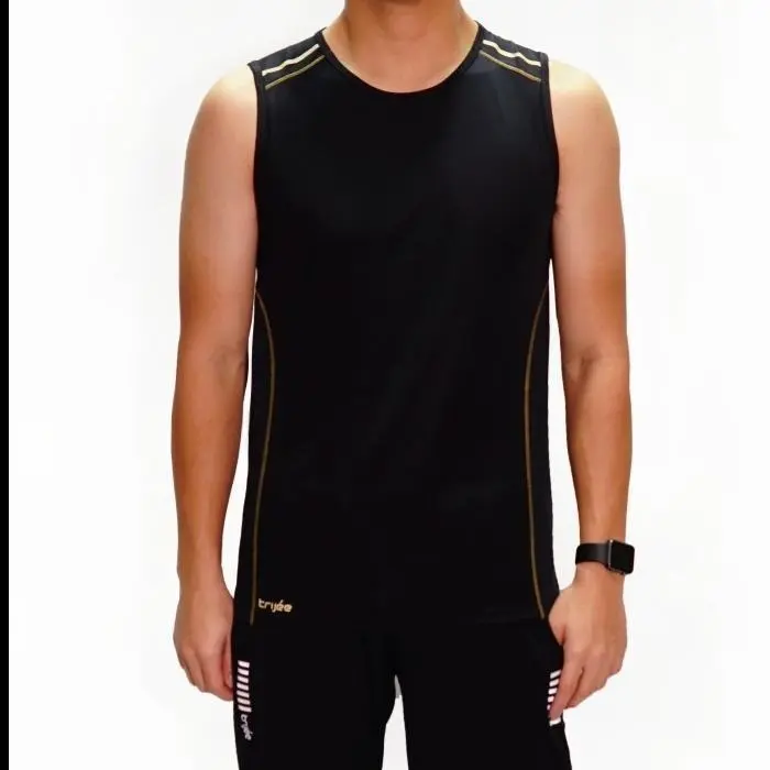 Trijee Men Sleeveless Tee Revin - Black