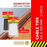 Gambar Kenmaster Cable Ties 3 x 10cm x 100 Pcs - Black + White ( 2 Pack ) - BUND-0031 dari Kenmaster Official Store Kota Administrasi Jakarta Utara 1 Tokopedia