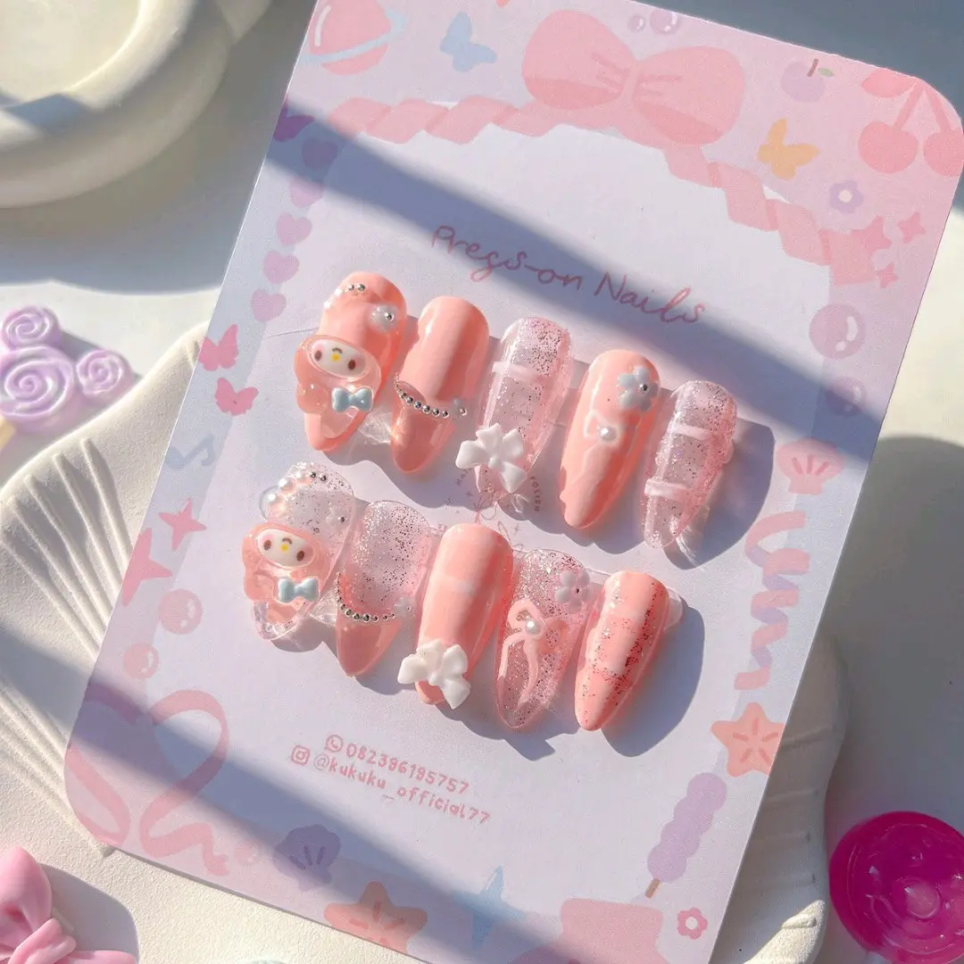 press on nails karakter  melody kuku palsu