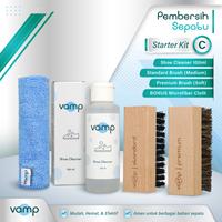 Gambar Vamp Shoe Cleaner 100ml + Premium Brush & Standard Brush | Pembersih Sepatu Sikat Cairan Sabun Cuci - Shoe Cleaner 100ml +Premium Brush & Standard Brush dari Vamp Shoe Care Kab. Tangerang 1 Tokopedia