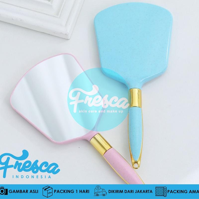 Kaca Mirror Aesthetic Cantik Eyelash / Kaca Rias / Kaca Make Up / Mirror Meja Gagang Pastel Astetik  Warna Aesthetic Pastel 4