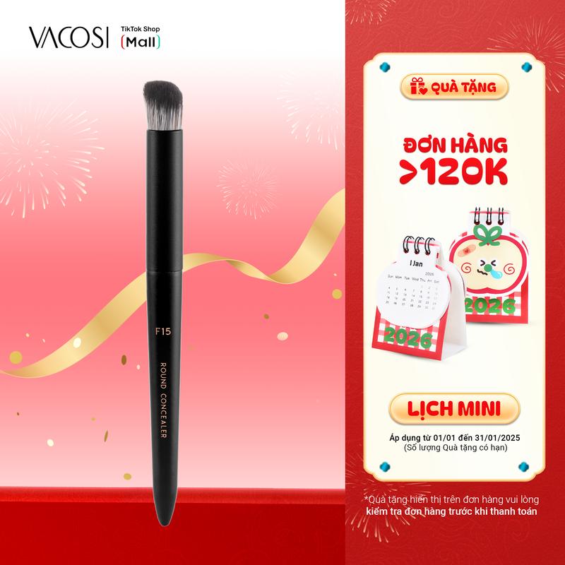  Cọ che khuyết điểm và khối mũi đầu xéo bầu thân ngắn VACOSI lông cọ mềm mịn tạo khối mũi sắc nét F15-Y24 