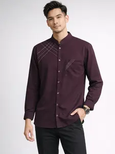 Kemeja koko pria premium lengan panjang polos bahan sabrina anti uv by elgifa id