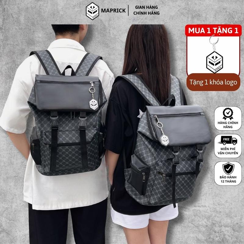 Giá mở bán Balo da Maprick đi học đi chơi cho nam nữ 41x29x13cm Hàng có sẵn Backpack đeo vai balo BL12