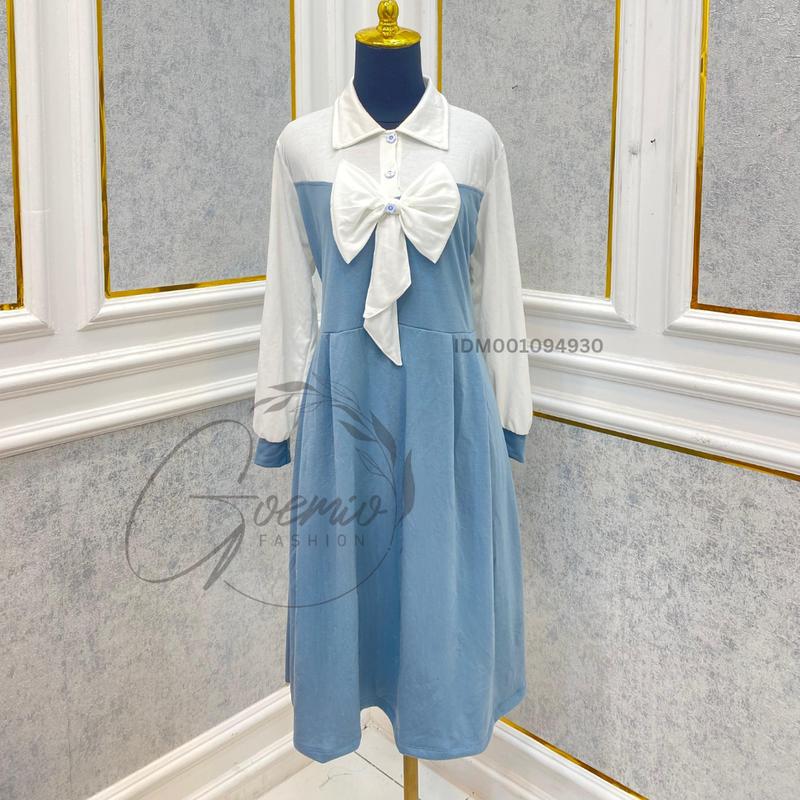 Product Introduction of Bless | Dress Rani Midi Daily Wanita Bahan Katun Mini Style Casual Simple 5
