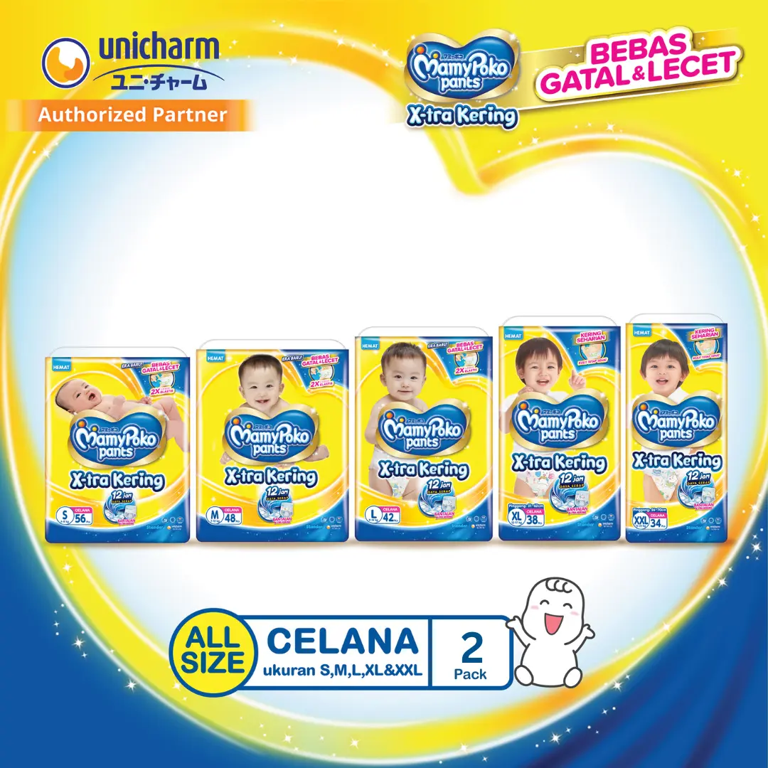 [Exclusive_nie_ernie4] Jawa Barat - MamyPoko Pants X-tra Kering - Popok Celana All Size (S-XXL) 2 Pack - Ultra Jumbo