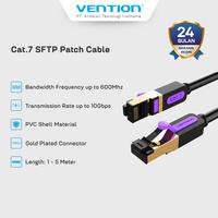 Gambar ention Kabel Lan RJ45 Cat7 SFTP Patch Ethernet Cable 10Gbps 600MHz 10M 15M 20M - ICD - BLACK, 10M dari Vention By Andalan Kota Administrasi Jakarta Utara 1 Tokopedia