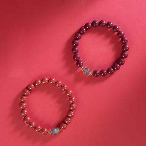 Gelang Tangan Cinnabar, Pasir Emas Ungu, Uniseks, Tahun Zodiak dan Tahun Naga, Gelang Moonstone Pasir Emas Ungu, Rekaan Harmoni Indah