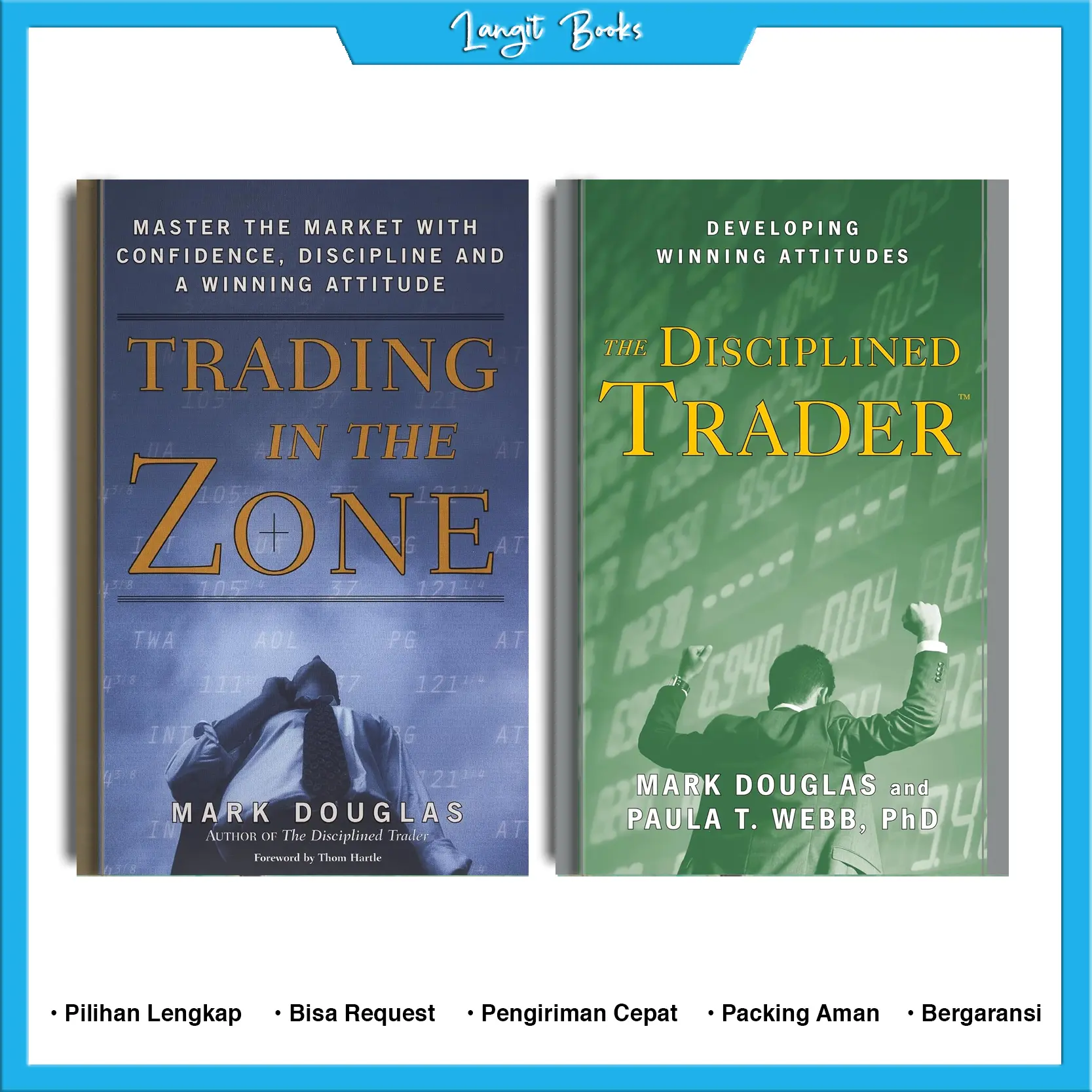 Paket 2 Buku Trading in the Zone - The Disciplined Trader by Mark Douglas (English/Indonesia)