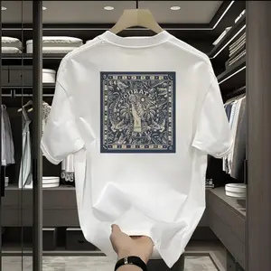 T-shirt Kaos Pria Motif corak Simple Keren Kaos Ala Amerika/ Kaos Distro Murah Bahan Lembut / Kaos Unisex Lucu / Kaos china korea