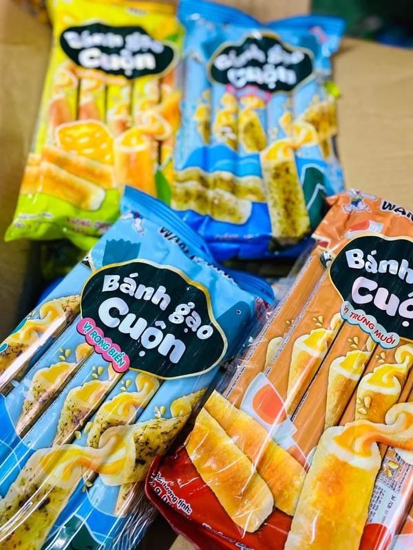 4 GÓI 4 VỊ Bánh Gạo Cuộn Want Want Vị Bánh Thơm Ngon - Phô Mai Trứng Muối Bắp Ngọt Rong Biển