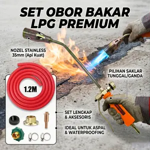 Gas Torch Dengan 1.2m Selang Alat Bakar Heating Torch Gas LPG Blender Bakar Bakar Hama