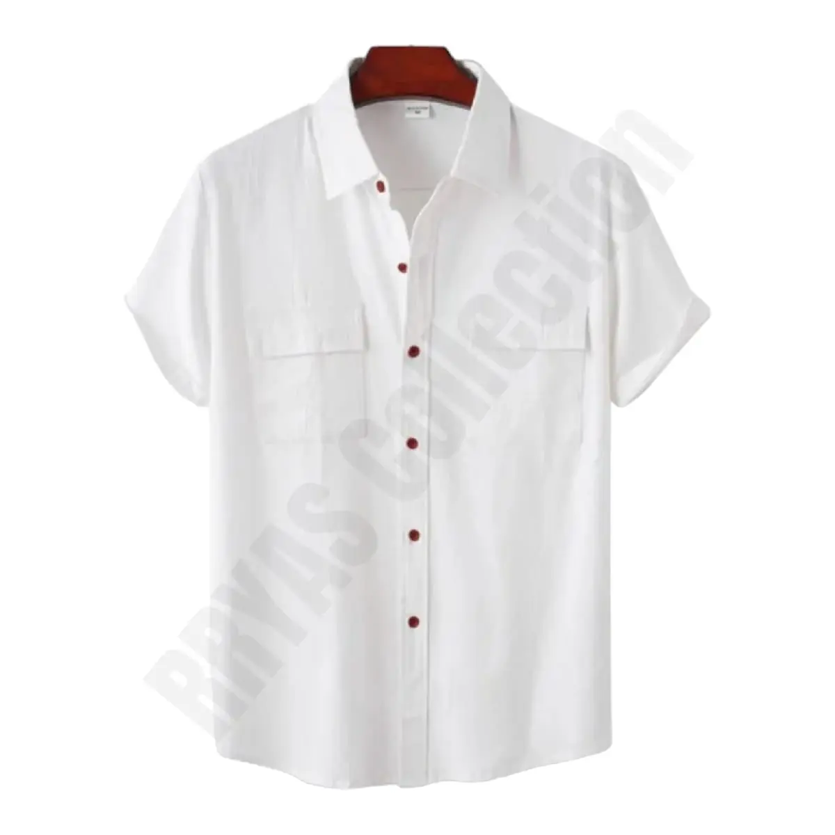 Kemeja Polos Lengan Pendek Pria 2 Saku Aktif Katun Rayon Premium Kasual Formal Size Jumbo Kekinian