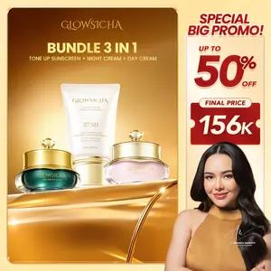 [BPOM] Glowsicha Bundle 3in1 Day Cream + Night Cream + Sunscreen - Paket Lengkap Krim Wajah dan sunscreen