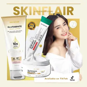 SKINFLAIR Glutawhite Milky Lotion dan Scrub Glutathione masker skinflair dan Acne Spot Memutihkan Tangan Kaki Mencerahkan