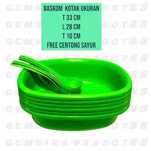 BASKOM KOTAK UKURAN 14 FREE CENTONG PLASTIK