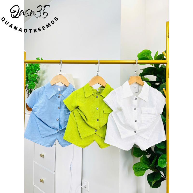 DT01 Bộ quần áo vải ĐŨI cho bé trai vải mỏng nhẹ mát thấm hút mồ hôi size 8kg đến 25kg