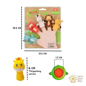 TAIYO Mainan Anak Boneka Jari Silikon Animal Set Finger Puppet Edukasi Binatang Hewan Animal