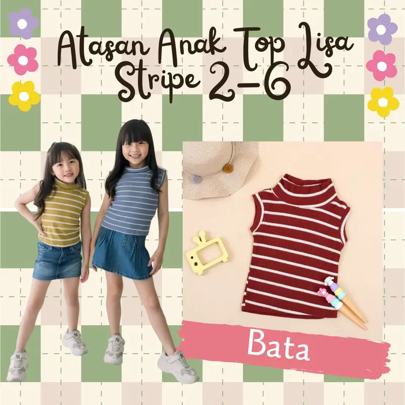 ATASAN ANAK TOP LISA STRIPE 2-6TH 5