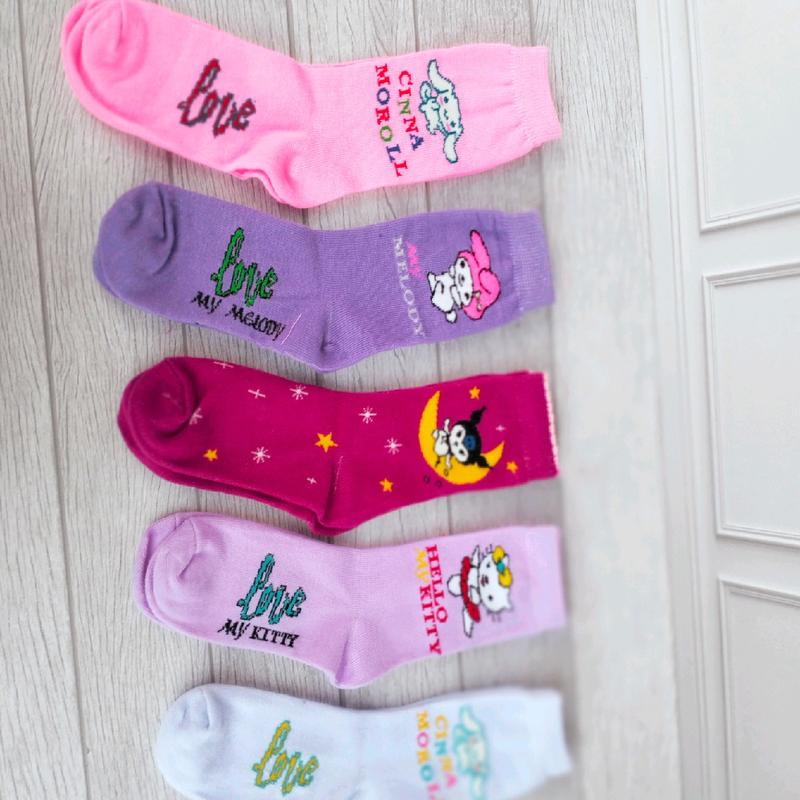 Kaos Kaki Anak Cewek Karakter Lucu Coromi Melody Cinnamorol Hello Kitty - Fashion (3 Pasang) 7