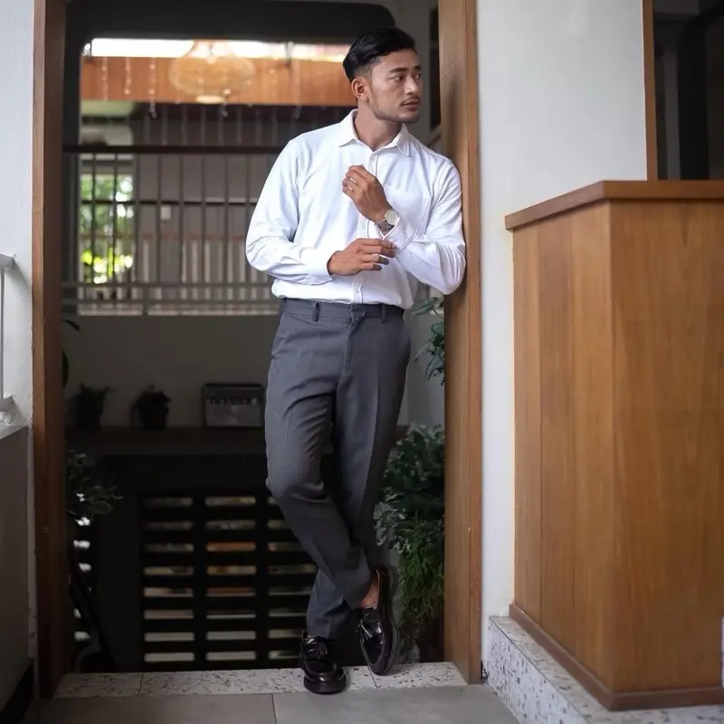 ￼STARLINE Celana Formal Pria Slim Fit / Celana Bahan 5