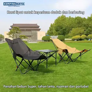 JF-Kursi Lipat Sandaran Tinggi Dengan Sandaran Kepala Busa Kursi Camping Kuat/Lebar/Tebal Beban150kg Outdoor