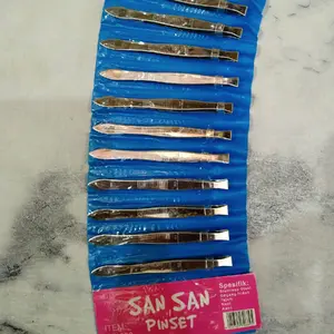 (1PACK isi 12PCS) PINSET / Pencabut bulu (Kumis dan Jenggot) Stainless steel