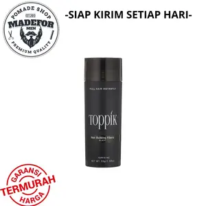 TOPPIK HAIR FIBER 27.5 GRAM ORIGINAL TOPPIK PENGHITAM RAMBUT FREE SISIR